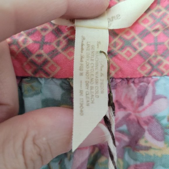 Matilda Jane Solstice Romper Womens M Pink Floral Print Contrast Rayon Pockets - Picture 7 of 12